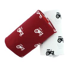 Set de 2 mouchoirs brodés. Tracteurs Cravate Avenue Signature 2