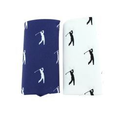 Set de 2 mouchoirs brodés. Golfeurs Cravate Avenue Signature