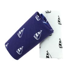 Set de 2 mouchoirs brodés. Voiliers Cravate Avenue Signature 2