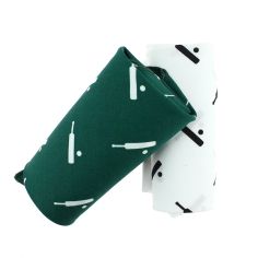 Set de 2 mouchoirs brodés. criquet vert et blanc Cravate Avenue Signature 2