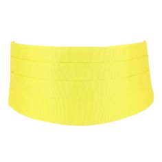 Ceinture Smoking en soie, jaune Citron Tony & Paul