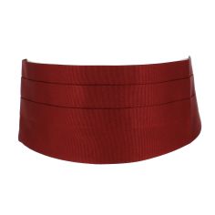 Ceinture Smoking en soie, Rouge Peonia Tony & Paul