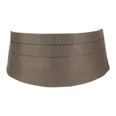 Ceinture Smoking en soie, Taupe Tony & Paul