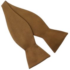 Noeud papillon à nouer en soie, Tabacco, Fait à la main Tony & Paul