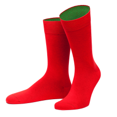 Chaussettes Navarra rouge et vert. Von Jungfield