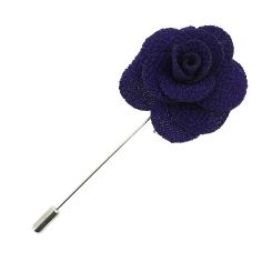 Boutonnière violet foncé, Rose sauvage Cravate Avenue Signature