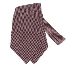 Foulard Ascot, Le britannique, carrés rouges et noirs Clj Charles Le Jeune 2