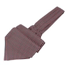 Foulard Ascot, Le britannique, carrés rouges et noirs Clj Charles Le Jeune