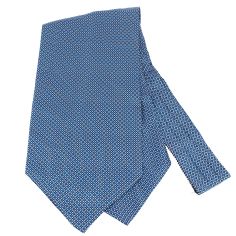 Foulard Ascot, Le britannique, Cercles et carrés Bleus Clj Charles Le Jeune 2