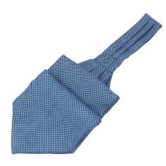 Foulard Ascot, Le britannique, Cercles et carrés Bleus Clj Charles Le Jeune