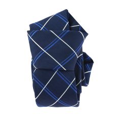 Cravate microfibre Lazer, Bleu marine et rayures Clj Charles Le Jeune