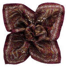 Pochette soie, Paisley bordeaux Segni et Disegni