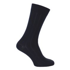 Mi-chaussette noire unie laine et soie, Labonal Labonal