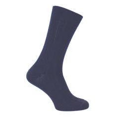 Mi-chaussette marine unie laine et soie, Labonal Labonal