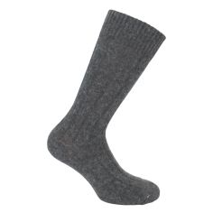 Mi-chaussette anthracite grosses mailles à côtes, Labonal Labonal