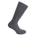 Mi-chaussette gris moyen grosses mailles à côtes, Labonal Labonal Chaussettes