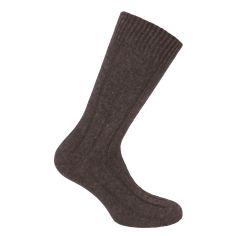 Mi-chaussette marron grosses mailles à côtes, Labonal Labonal