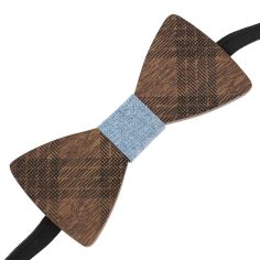 Noeud papillon en bois, Edimbourg Bleu. Tony & Paul. Tony & Paul 2