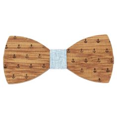 Noeud papillon en bois, Capitaine Bleu clair. Tony & Paul. Tony & Paul