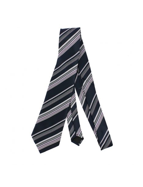 Cravate club marine et mauve Clj Charles Le Jeune