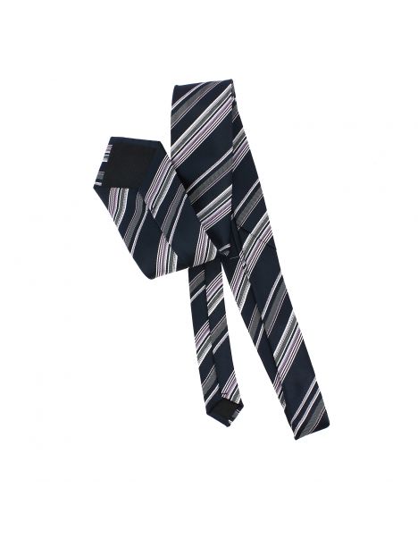 Cravate club marine et mauve Clj Charles Le Jeune