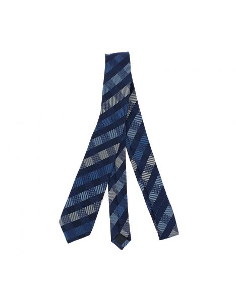 Cravate scottish Bleu marine Clj Charles Le Jeune