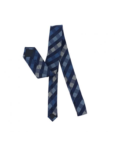 Cravate scottish Bleu marine Clj Charles Le Jeune