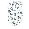 Cravate fleurs blanches Clj Charles Le Jeune