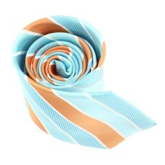 Cravate club orange et verte Clj Charles Le Jeune 2