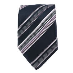 Cravate club marine et mauve Clj Charles Le Jeune