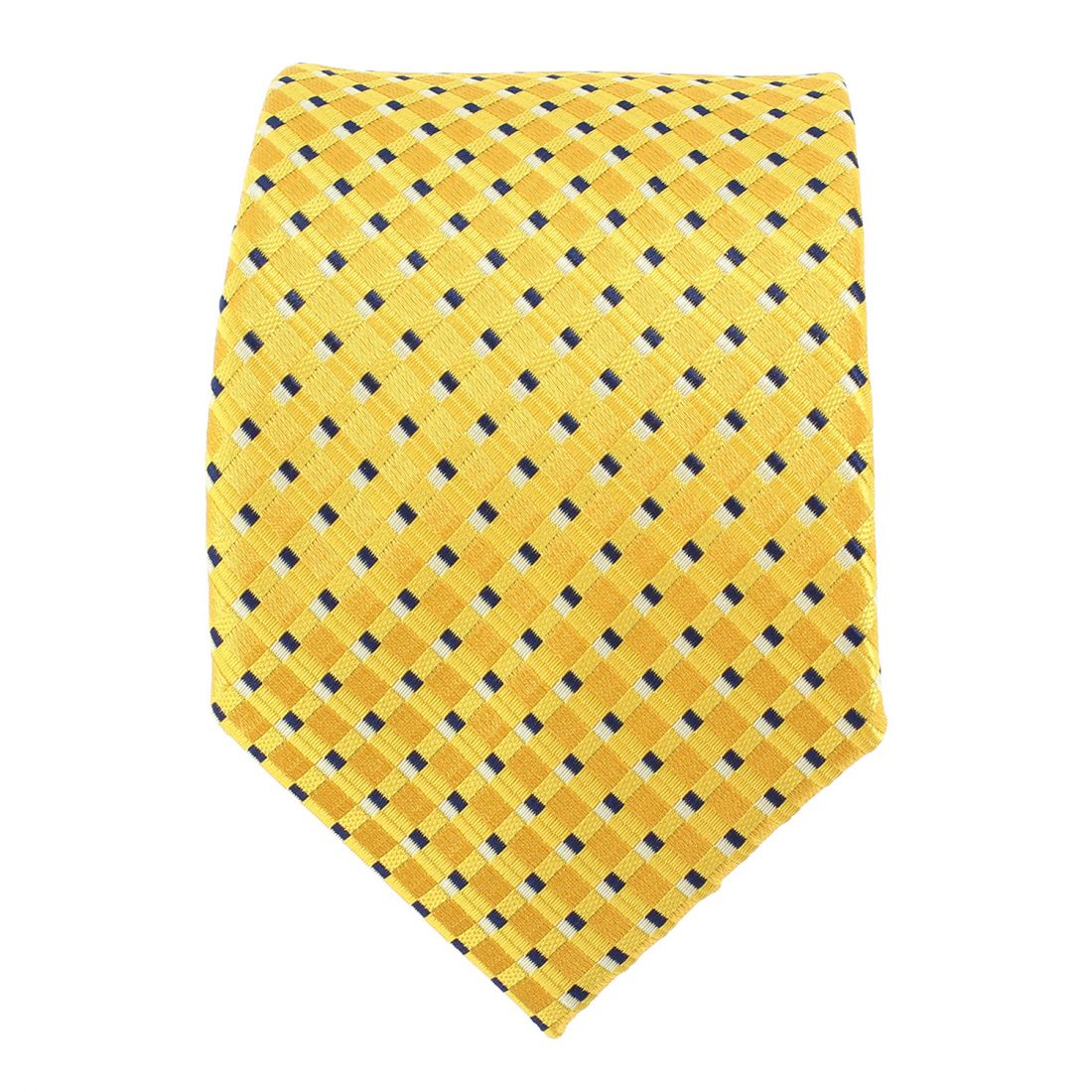 Cravate jaune à petits carreaux Clj Charles Le Jeune