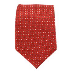 Cravate rouge à pois blancs