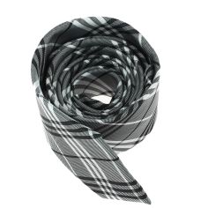 Cravate tartan gris Clj Charles Le Jeune 2