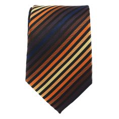 Cravate fine lignes multicolores Clj Charles Le Jeune