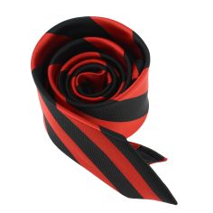 Cravate club rouge et noir Clj Charles Le Jeune 2