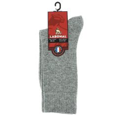 Mi-chaussette grise unie laine et cachemire, Labonal Labonal 2