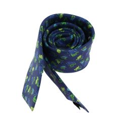 Cravate en soie, Dufy Papillons, Bleu Brochier Soieries 1890 2