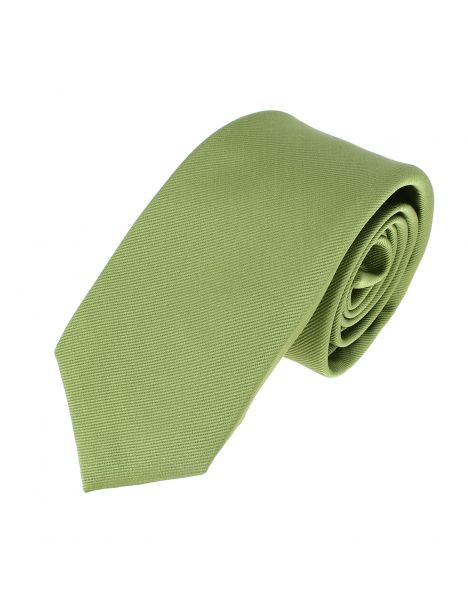 Cravate soie 6 plis, vert Mela, Faite à la main Tony & Paul
