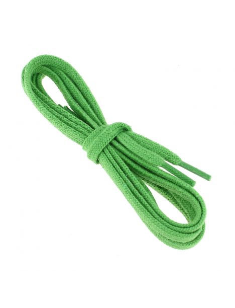 lacets plats 5mm coton, vert Pastourelle Les Lacets Français