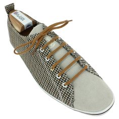 lacets plats 5mm coton, marron chameau Les Lacets Français 2