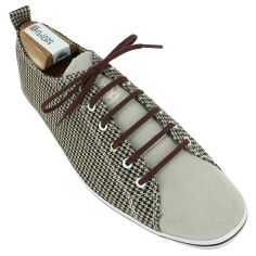 lacets plats 5mm coton, marron acajou Les Lacets Français 2