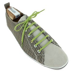 lacets plats 5mm coton, vert anis Les Lacets Français 2