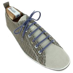 lacets plats 5mm coton, Bleu plomb Les Lacets Français 2