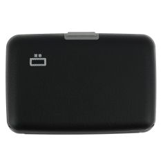 Porte carte Stockholm Vegan, noir intérieur gris. Ogon Design. Ogon Designs