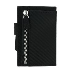 Porte carte Cascade for coin. Aluminium et cuir effet carbone. Ogon Design. Ogon Designs