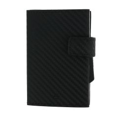 Porte carte Cascade for coin. Aluminium et cuir effet carbone. Ogon Design. Ogon Designs 2
