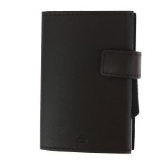 Porte carte Cascade for coin. Aluminium et cuir marron alu titanium. Ogon Design. Ogon Designs 2