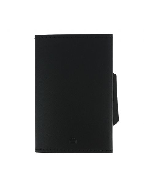 Porte carte Cascade Slim, Aluminium et cuir noir, Ogon Design. Ogon Designs