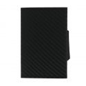 Porte carte Cascade Slim, Aluminium et cuir imprimé carbone, Ogon Design.