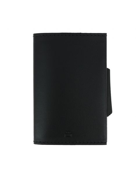 Porte carte Cascade Slim, Aluminium et cuir noir, Ogon Design. Ogon Designs